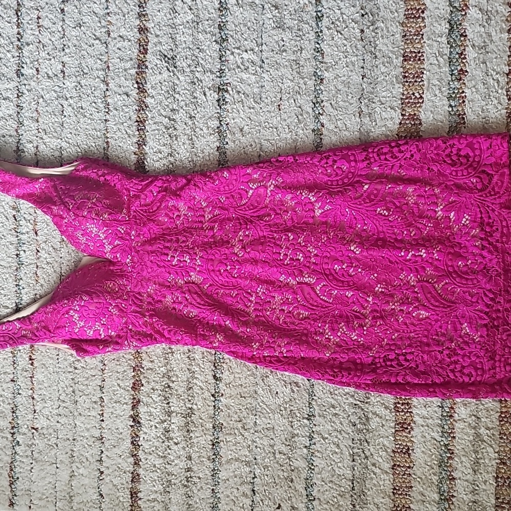 Fushia Lace Dress Size Small Cocktail Dress